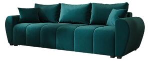 Welurowa sofa rozkładana w kolorze morskim T8-S02