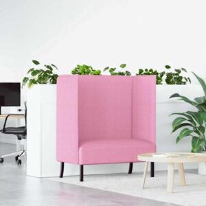 Sofa z wysokim oparciem rÃ³Å¼owy 109 x 56 x 121 cm tkanina