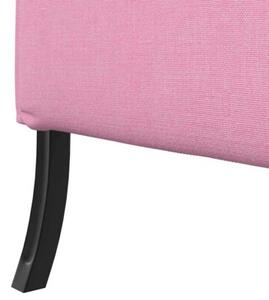 Sofa z wysokim oparciem rÃ³Å¼owy 109 x 56 x 121 cm tkanina