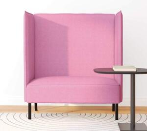 Sofa z wysokim oparciem rÃ³Å¼owy 109 x 56 x 121 cm tkanina