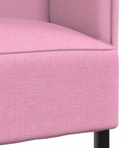 Sofa z wysokim oparciem rÃ³Å¼owy 109 x 56 x 121 cm tkanina