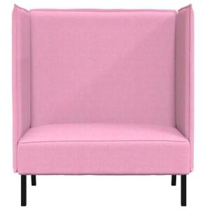 Sofa z wysokim oparciem rÃ³Å¼owy 109 x 56 x 121 cm tkanina
