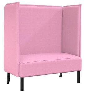 Sofa z wysokim oparciem rÃ³Å¼owy 109 x 56 x 121 cm tkanina