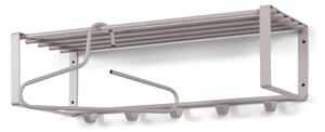 Szarobrązowy metalowy wieszak ścienny z półką 70 cm Rex – Spinder Design