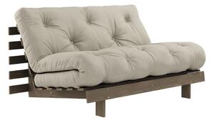 Szarobeżowa lniana rozkładana sofa 140 cm Roots Carob – Karup Design