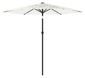 Parasol ogrodowy na stalowym słupku, biały, 223x223x213 cm