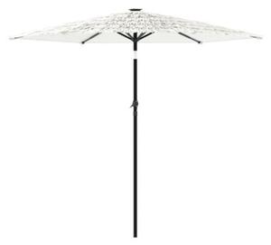 Parasol ogrodowy na stalowym słupku, biały, 223x223x213 cm