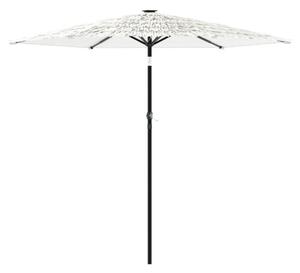 Parasol ogrodowy na stalowym słupku, biały, 223x223x213 cm