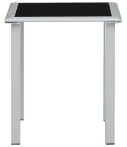 Leżaki ze stolikiem, 2 szt., aluminium, kolor taupe