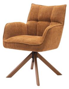 Pomarańczowe tapicerowane fotele jadalniane zestaw 2 szt. Marilla – Unique Furniture
