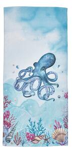 Niebieski bawełniany ręcznik plażowy 76x160 cm Octopus – Catherine Lansfield
