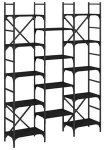 Regał na książki, czarny, 127,5x28,5x172,5 cm