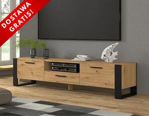 Długi stolik RTV na nóżkach artisan 200 cm | Umeblowana.com