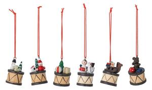 Drewniane ozdoby świąteczne zestaw 6 szt. ø 3 cm Bertie – Bloomingville