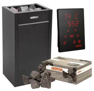 Zestaw Piec do sauny Harvia Virta 9.0 Kw & Harvia Xenio Cx170, 50 kg kamieni
