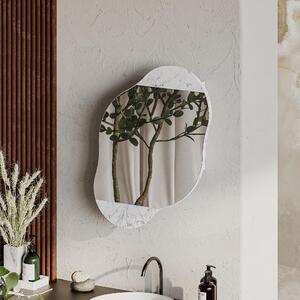 Lustro cienne Decortie Cloudy z efektem biaego marmuru, 60x7,5x75 cm