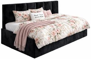 Czarny tapczan sofa z oparciem 4 rozmiary A4-A28