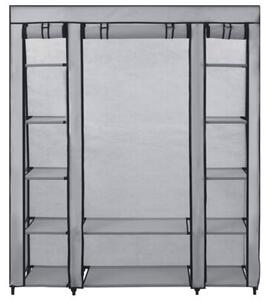 Szafa z przegrodami i drÄ Å¼kami, szara, 150x45x176 cm, tkanina