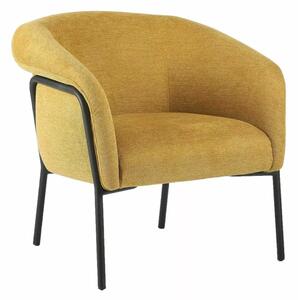 Designowy fotel CLOVER BREGO, musztardowy BREGO 68