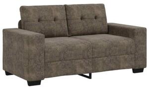 Sofa 3 szt. ciemnoszary tkanina lniana