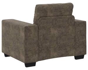 Sofa 3 szt. ciemnoszary tkanina lniana