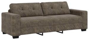 Sofa 3 szt. ciemnoszary tkanina lniana