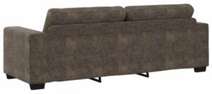Sofa 3 szt. ciemnoszary tkanina lniana