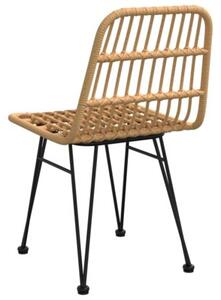 Krzesła ogrodowe, 2 szt., 48x62x84 cm, rattan pe