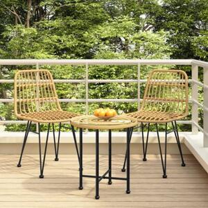 Krzesła ogrodowe, 2 szt., 48x62x84 cm, rattan pe