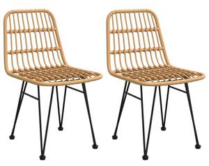 Krzesła ogrodowe, 2 szt., 48x62x84 cm, rattan pe