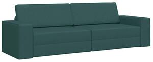 Sofa bed ciemna zieleÅ 245 x 78 x 77 cm tkanina