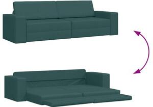 Sofa bed ciemna zieleÅ 245 x 78 x 77 cm tkanina