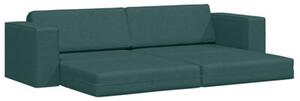 Sofa bed ciemna zieleÅ 245 x 78 x 77 cm tkanina
