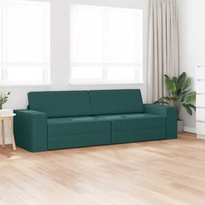 Sofa bed ciemna zieleÅ 245 x 78 x 77 cm tkanina