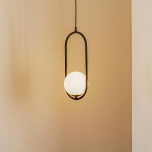 Lampa wisząca szklana Samba Jupiter, możliwość ściemniania, czarny, salon / jadalnia, szkło, nowoczesny