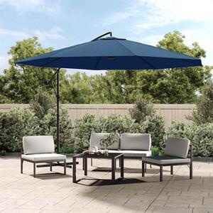 Parasol wiszący z aluminiowym słupkiem, 350 cm, niebieski