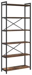 Półka na książki dąb wędzony 80 x 30 x 189,5 cm