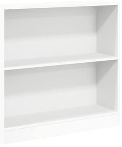 Regał na książki biały 80x24x75 cm drewno klejone
