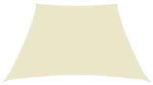 Żagiel ogrodowy, tkanina oxford, trapezowy, 2/4x3 m, kremowy