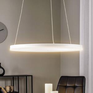 Lampa wisząca Albiona Arcchio, możliwość ściemniania, biały / opal, kuchnia, metal, nowoczesny