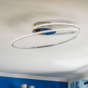 Lindby Dorle lampa sufitowa LED, chrom, Ø 60 cm