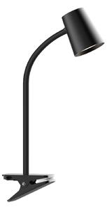 Lampa stołowa LED Lindby Ailina, podstawa zaciskowa, czarna