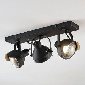 Reflektor sufitowy Lindby Henega, 52 cm, czarny, 3-punktowy