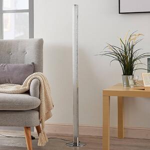 Lampa stojąca LED Hadis Lindby, możliwość ściemniania, chromowy / srebrny, salon / jadalnia, tworzywo sztuczne, nowoczesny