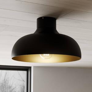Luminex Lampa sufitowa Basca, zewnętrzna czarna, wewnętrzna złota