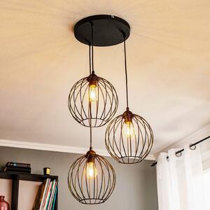Lampa wisząca Cumera HELAM, możliwość ściemniania, czarny, salon / jadalnia, metal, nowoczesny
