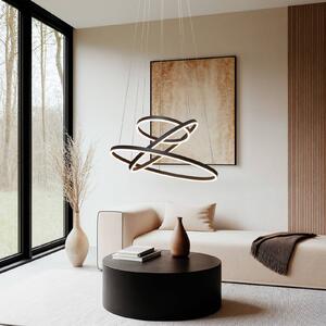 Lampa wisząca Albiona Arcchio, możliwość ściemniania, czarny, metal, nowoczesny