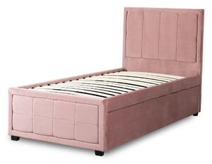 Różowe rozsuwane łóżko z zagłówkiem 90x200 - Olso