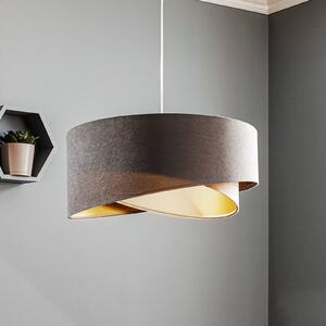 Maco Design Lampa wisząca Vivien trójkolorowa szara/beżowa/złota