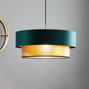 Maco Design Lampa wisząca Dorina, zielona/złota Ø 50cm